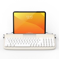 Retro Dual-Mode Keyboard B309 for iPad Tablet, Wired Bluetooth 5.2 Typewriter Keyboard