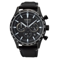 Seiko Chronograph Quartz Black Nylon Strap Men Watch SSB417P1