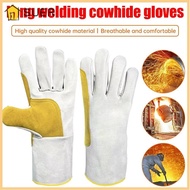 SUER Welding Gloves, Wear Resistant Cowhide Labor Gloves,  Long Thick Security Protection