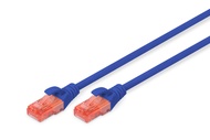 DIGITUS CAT 6 U-UTP Patch Cable, 1m, Network LAN DSL Ethernet Cable, LSZH, Copper, AWG 26/7, Blue