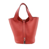 【日本直送】愛馬仕 HERMES Picotin Lock 18 PM 手提包 Taurillon Clemence 牛皮 玫瑰德州粉紅 / 銀色五金 Y 女仕【二手】