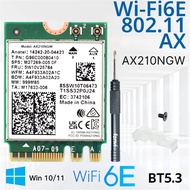 FENVI | WiFi 6E AX210 การ์ดเครือข่ายไร้สายบลูทูธ 5.3 6GHz 2400Mbps 802.11AX AX210NGW M.2 NGFF Wlan W