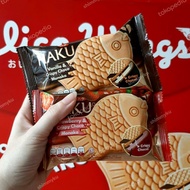 Glico Haku Ice cream Vanilla strawberry crispy monaka 100ml Es krim