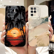 For OPPO A94 CPH2203 Lens Protective Casing OppoA94 A 94 4G New Fashion Sunset Soft Silicone Phone C
