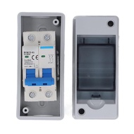 Diydeg DC Miniature Circuit Breaker with Box, IP65 2 Pole 1000V 40 Amp Isolator for Solar PV System,