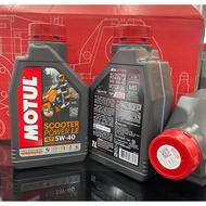 MOTUL SCOOTER POWER LE 5W40 (1 LITER) 100% FULLY SYNTHETIC 4T OIL ENGINE OIL -100% ORIGINAL MOTUL PRODUCT