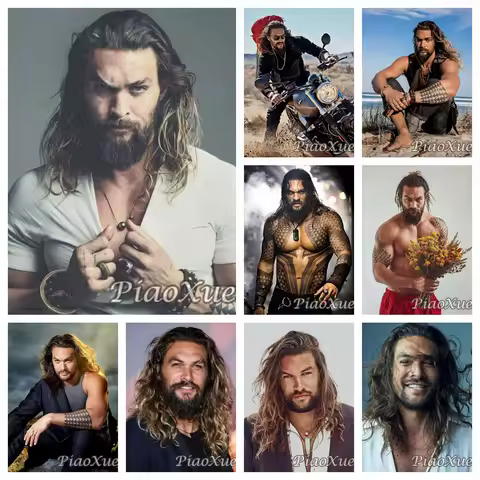 5D DIY Diamond Painting Jason Momoa Movie Star Diamond Embroidery Movie Poster Cross Stitch Kit Rhin