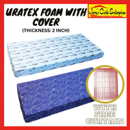 ORIGINAL URATEX 2INCHES FOAM WITH COVER/ 2INCHES THICK FOAM/ URATEX FOAM