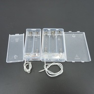 1pcs 3 AA Battery Holder Box Case with Switch 2AA 3AA 3xAA Transparent white 3V 4.5V Battery Holder 