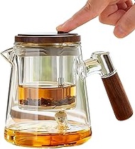 Moyufoby Glass Teapot With Infuser, Travel Tea Mug650ml/22oz, Portable Loose Leaf Tea Infuser, One B