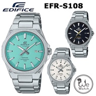 CASIO Edifice SLIM รุ่น EFR-S108D นาฬิกาข้อมือผู้ชาย กระจกแซฟไฟร์ ตัวเรือนบาง ประกัน CMG 1 ปี EFR EFRS EFR-S108 EFR-S108D-1A EFR-S108D-2B EFR-S108D-7A