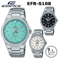 CASIO Edifice SLIM รุ่น EFR-S108D นาฬิกาข้อมือผู้ชาย กระจกแซฟไฟร์ ตัวเรือนบาง ประกัน CMG 1 ปี EFR EF