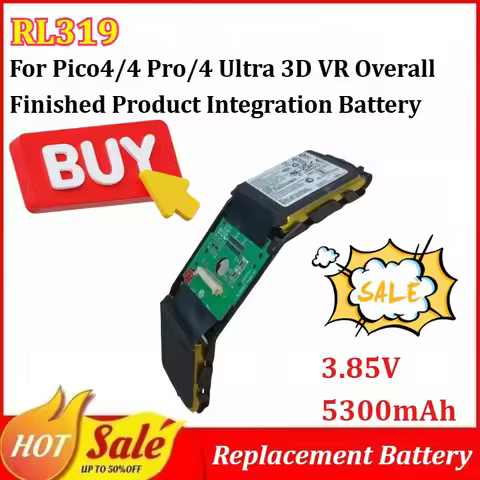New RL319 3.85V 5300mAh 20.4Wh Replacement Battery for Pico4/4 Pro/4 Ultra 3D VR Overall Finished Pr