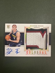 包郵 Hunter Tyson 丹佛 金塊 新秀 球衣 物料 靚Patch 簽名 卡簽 限25 2023-24 Panini National Treasures Denver Nuggets RC 