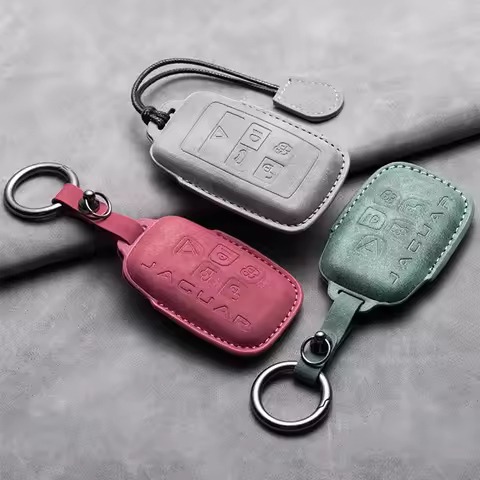 Suede Car Smart Remote Key Case Cover Shell For Jaguar XE XF E-Pace F-Pace X8 XJ XFL XJL A9 A8 Keych