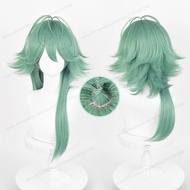 Heartsteel Ezreal Cosplay Rambut Palsu Permainan 60cm Panjang Hijau Rambut Lelaki Ezreal Cosplay Ram