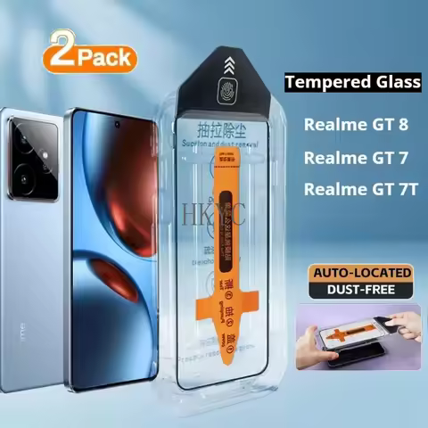 2PC Tempered Glass For Realme GT 8 GT 7 Pro Racing Dust-free Installation Film Screen Protector For 
