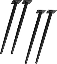 4 Pack Metal Table Legs, 40-72cm Oblique Tapered Legs, Iron Furniture Legs Anti-skid Mute DIY Replac