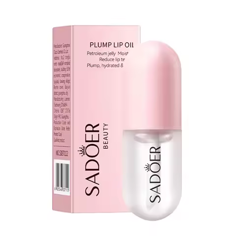 SADOER Plump Lip Oil Lips Plumper Moisturizing Nourishing Brightening Hydrating Lipstick Lips Skin C