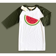 Palestine Watermelon Emoji Raglan T-Shirt