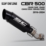 For Honda CBR500R CB500F CB500X CBR500R CB400F CB400X 2016-2024 Motorcycle Slip on Line Exhaust Midd