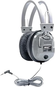 HamiltonBuhl SC-7V SchoolMate Deluxe Stereo Headphone with 3.5 mm Plug and Volume Control, Leatheret