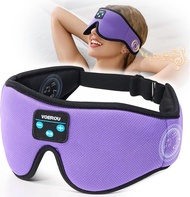 Voerou Sleep Headphones Bluetooth 5.4 Eye Mask Sleep Mask with Bluetooth Headphones Wireless for Sid