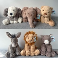 Jellycat Smudge Bear Elephant Puppy Wildthing Hippo Pitterpat Lion Fuddlewuddle Donkey Cat Lion Seym