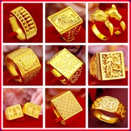 50 Designs Cincin Lelaki Emas Korea Cop Belah Rotan Bangkok 916 Tulen Adjustable 24k Gold Rings for Men Fashion Accessories Jewellery The Best Ring for Men's Birthday