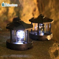 Chinatera Solar LED Light Rotating Lighthouse Landscape Lamp Gazebo Lamp Beacon Tower Lamp Outdoor Garden Decoration