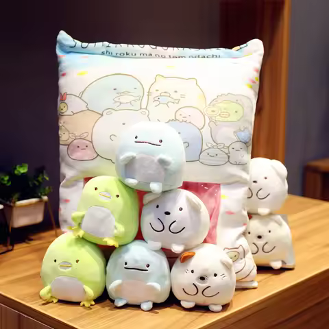 A Bag Pudding Of Sumikko Gurashi Plush 8 Pcs Japanese Animation Sumikko Gurashi Soft Pillow Corner B