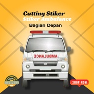 Stiker Mobil Ambulance Bagian Depan Kaca Kapmesin apv grandmax luxio