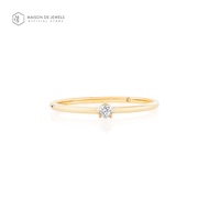 (PRE ORDER 15 วัน) Maison de Jewels - Oro Basic Ring  แหวนทอง ทองแท้ 9K แหวนพชร เพชรแท้ แหวนใส่ทุกวัน แหวนแบรนด์