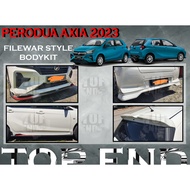 PERODUA AXIA 2023 FILEWAR STYLE BODYKIT FRONT SKIRT REAR SKIRT SIDE SKIRT SPOILER NEW AXIA BUMPER SK