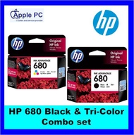 HP 680 Black &amp; Tri-color Original Ink COMBO SET  Advantage Cartridge- Expired MAY 2025**