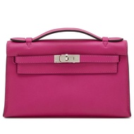 Hermès Rose Pourpre Swift Kelly Pochette Palladium Hardware, 2017