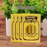 Cookies Bag 10x7 Yellow Jar Candy Wrapping/ Cookeis Plastic/ 10x7