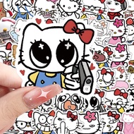 10/30/70PCS Spoof Hello Kitty Stickers Funny Abstract Sanrio Graffiti Decals Kids Toys DIY Fridge Lu