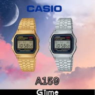 [ORIGINAL + 1YR WARRANTY] CASIO A159WGEA-1D Unisex Digital Vintage Retro Gold Steel Watch A159WGEA-1