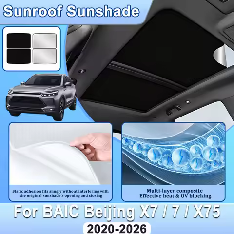 For BAIC Beijing X7 Accessories 7 X75 2020-2026 Car Roof Sunshades Electrostatic Adsorption Skylight