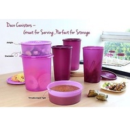 Tupperware Deco Canister set 5.5L+3.8L+1.5L (6pcs set)