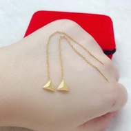 10k Gold Triangle Tictac Earrings