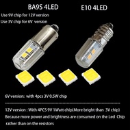 2PCS E10 T4w H21W Ba9s BA9 BA9S 57 756 1816 1891 1893 3886X Lampu Mentol Led Mentol Lampu Penunjuk L