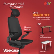 ELY Steelcase Gesture High Back Leather / Office chair / Ergonomic Chair / Ergonomic Office Chair