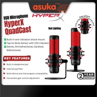 HyperX QuadCast - USB Microphone (Black-Red) - Red Lighting (HX-MICQC-BK)