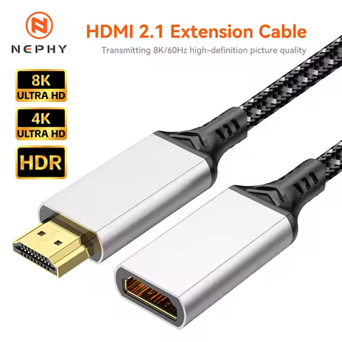 Gold plating HDMI Extension Cable 0.2m 1m 2m Male To Female 8K 60Hz 4K 120Hz HDMI2.1 Extender Cord C