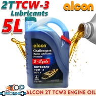 Minyak 2T tcw-3 Alcon Outboard Marine Lubricants 2T TCW-3 Engine Oil 5 Liter Made in UAE Minyak Enjin