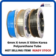 KOREA JISAN 6mm x 4mm x 100m (Roll) Pneumatic Polyurethane Tube PU Tube PU Air Hose
