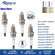 TORCH Spark Plug K6RTJY-10 Replace for Denso K20PBR-S10 CHAMPION RC8VTYC4 for F7LTCR 0241235752 0241