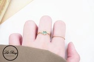【Lit Ring】14k金銅鍍湖水綠鋯石鍊戒│訂製 薄荷綠 水鑽 寶石 鍊條戒指 鏈戒 尾戒 軟戒 戒指 飾品 首飾
